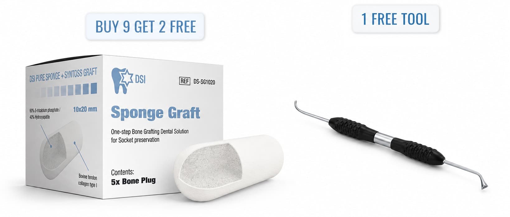 SpongeGraft: buy 9, get 2 boxes and 1 placement tool free